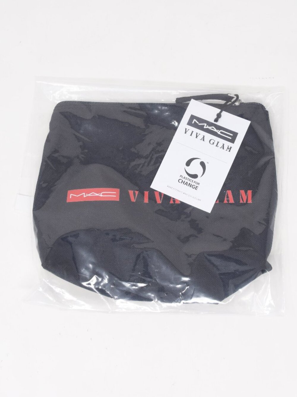 MAC Viva Glam This Bag Is Trash Cosmetic Makeup Pouch Back To Mac Black Red New